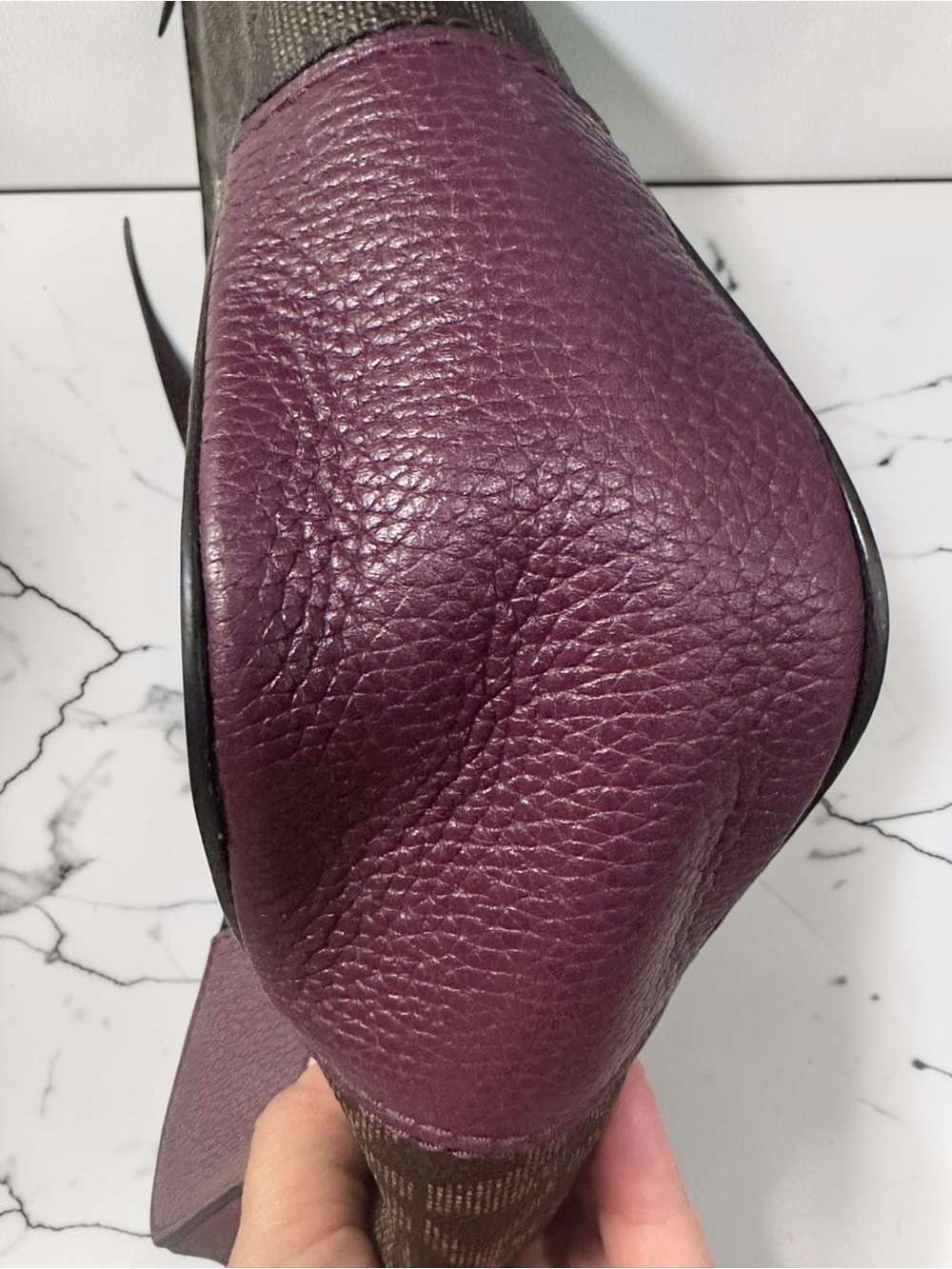 Michael Kors Brown and Plum Signature Crossbody - Picture 3 of 12